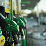 eine Nahaufnahme einer BP-Kraftstoffpumpe an einer Tankstelle