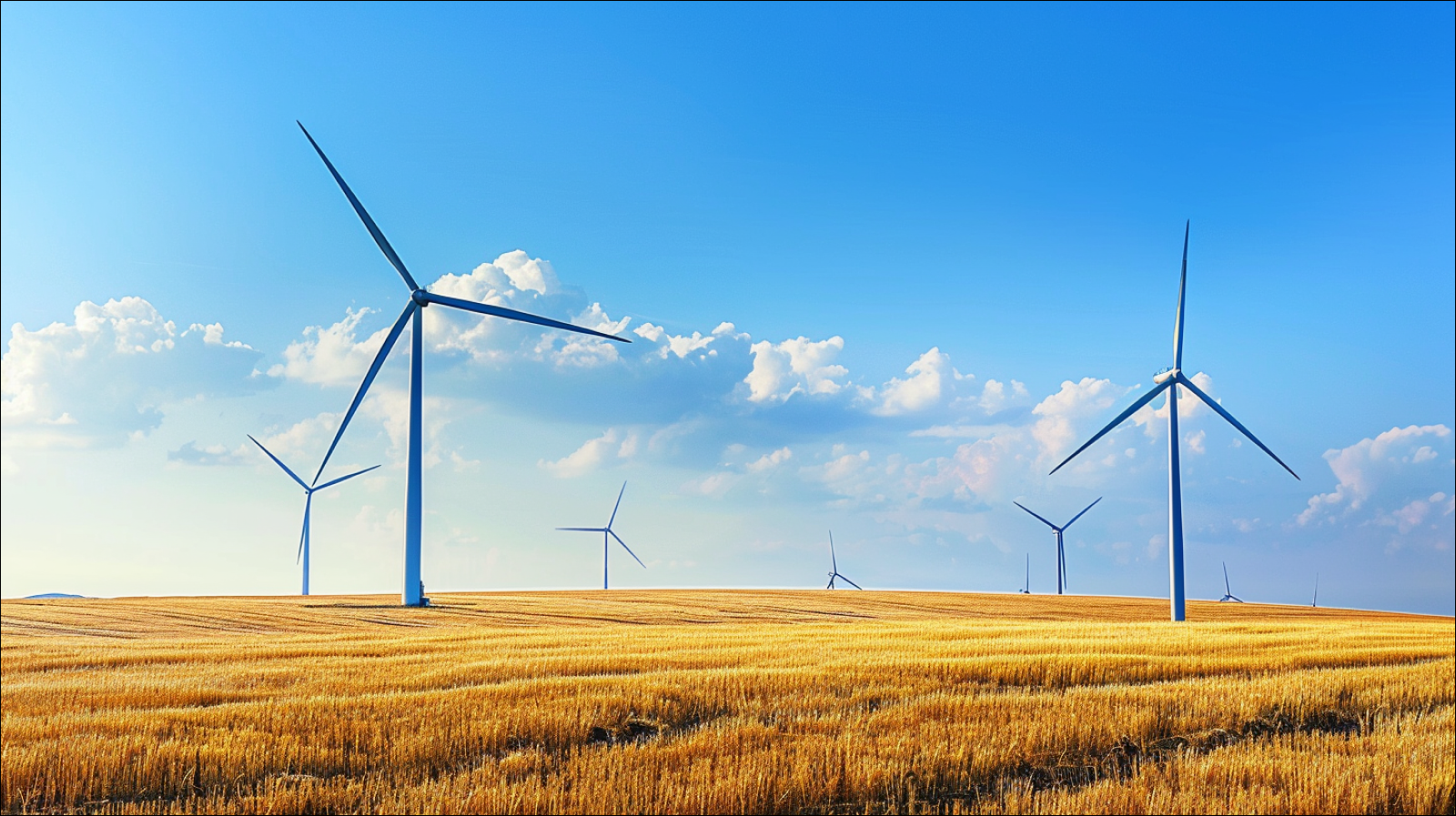 Onshore-Windkraftanlagen auf dem Feld