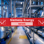 Wasserstoffkraftwerke, mit einem roten Banner Siemens Energy NEWS