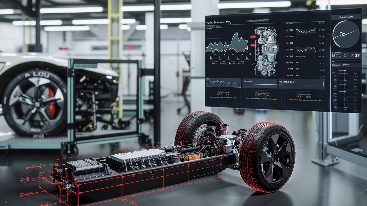 Zweiteiliges Bild mit Nikola-Aktienkurs und Elektromotor-Schema