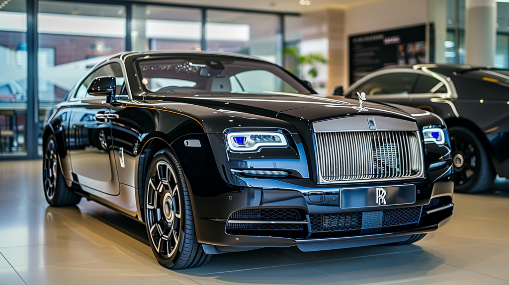 Luxus-Rolls-Royce im Showroom