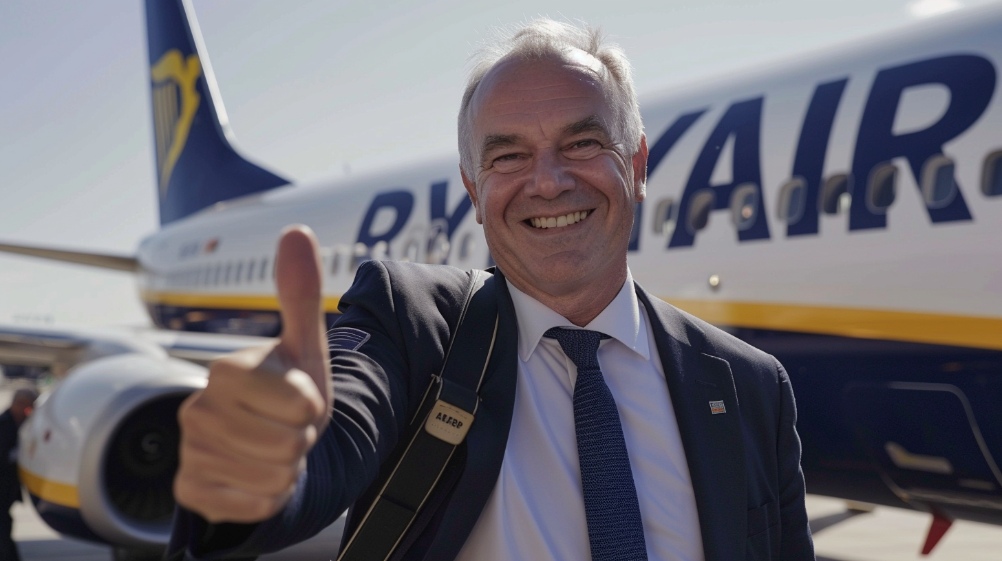 Ryanair-CEO bei einer Pressekonferenz