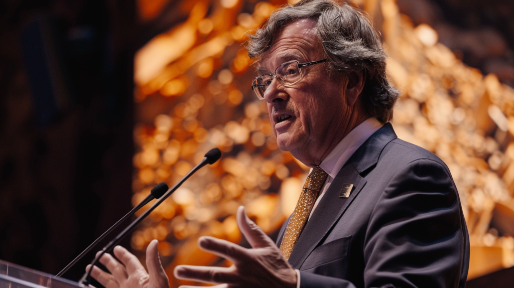 Barrick-Gold-CEO spricht auf Konferenz