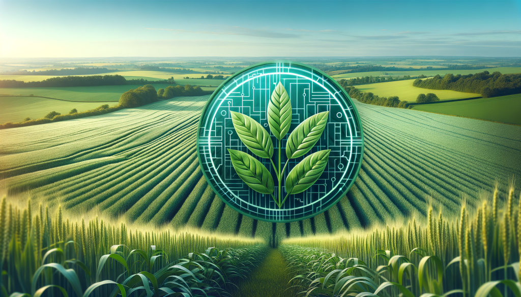 Grünes Feld mit Bayer CropScience-Logo