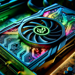 Eine Nahaufnahme einer Nvidia-Grafikkarte mit leuchtender RGB-Beleuchtung