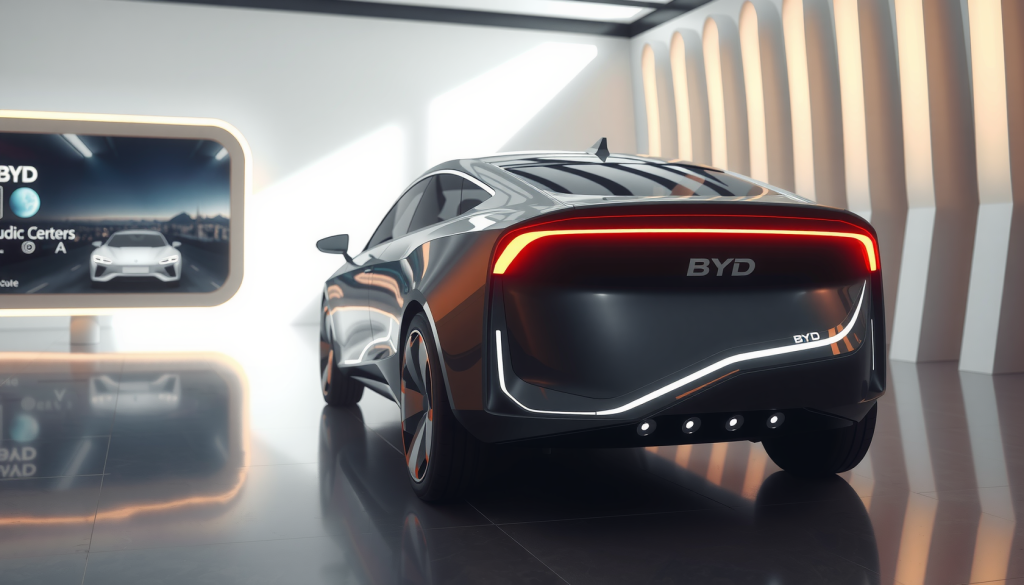 Futuristisches BYD-Auto im Innovationszentrum