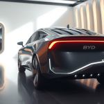 Futuristisches BYD-Auto im Innovationszentrum