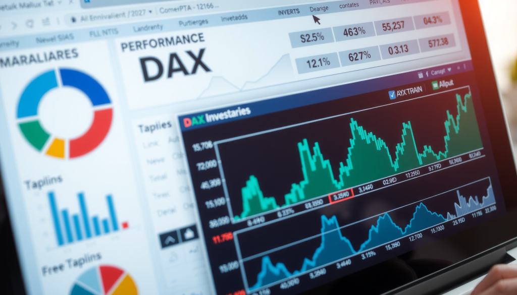 DAX-Leistungsdiagramme auf Laptop