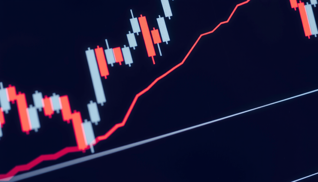 Nahaufnahme eines schwankenden Marktgraphen