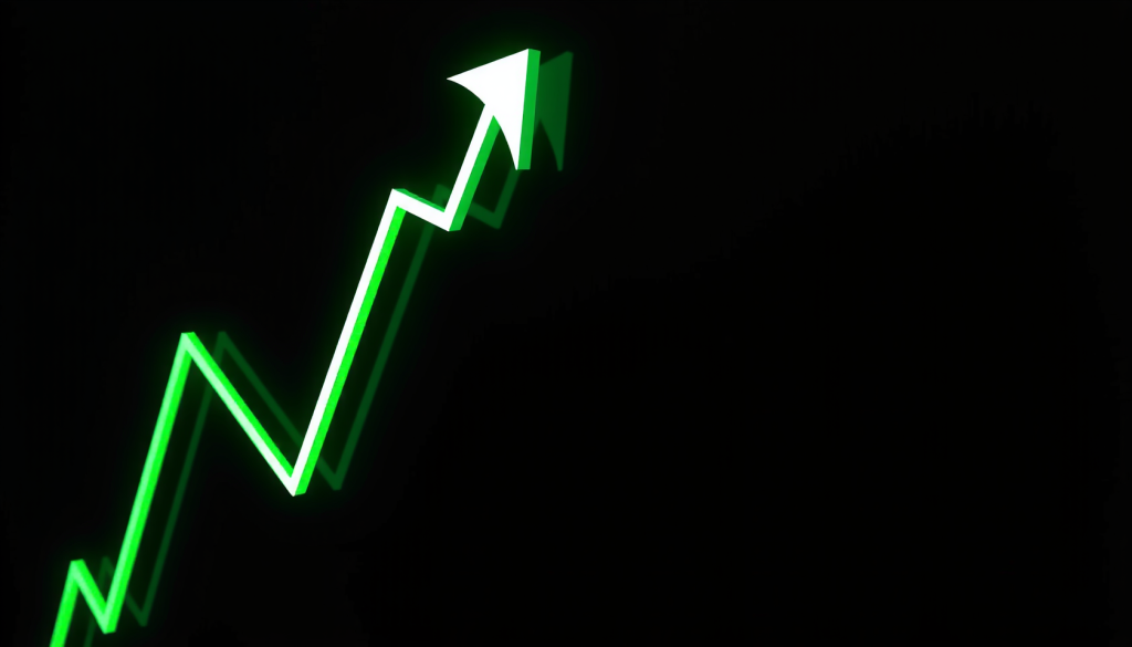 Aufwärtstrend-Aktienchart
