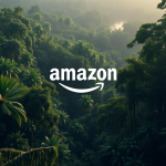 Amazon Regenwald mit Logo