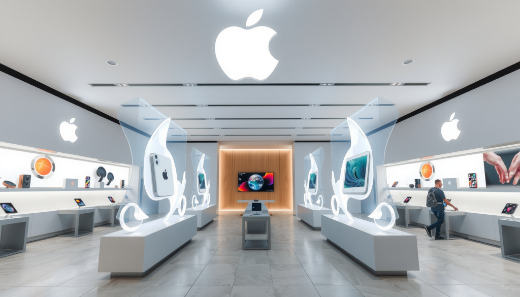 Futuristischer Apple-Store