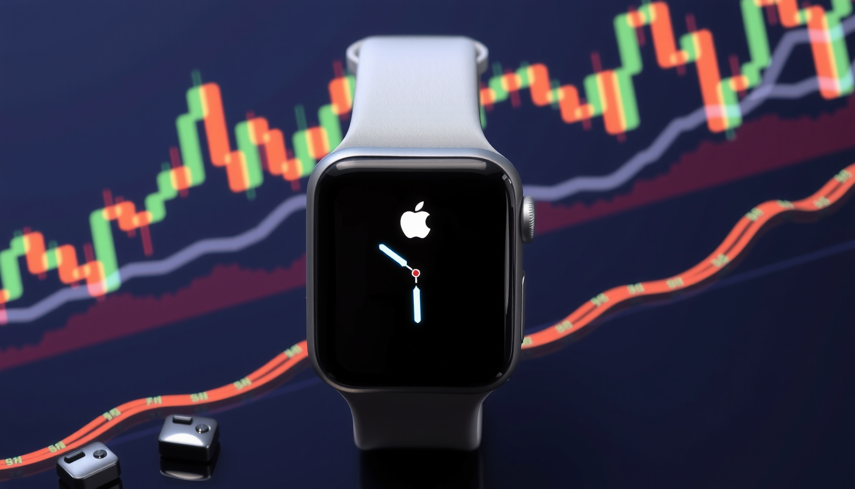 Apple Watch mit Finanzindikatoren