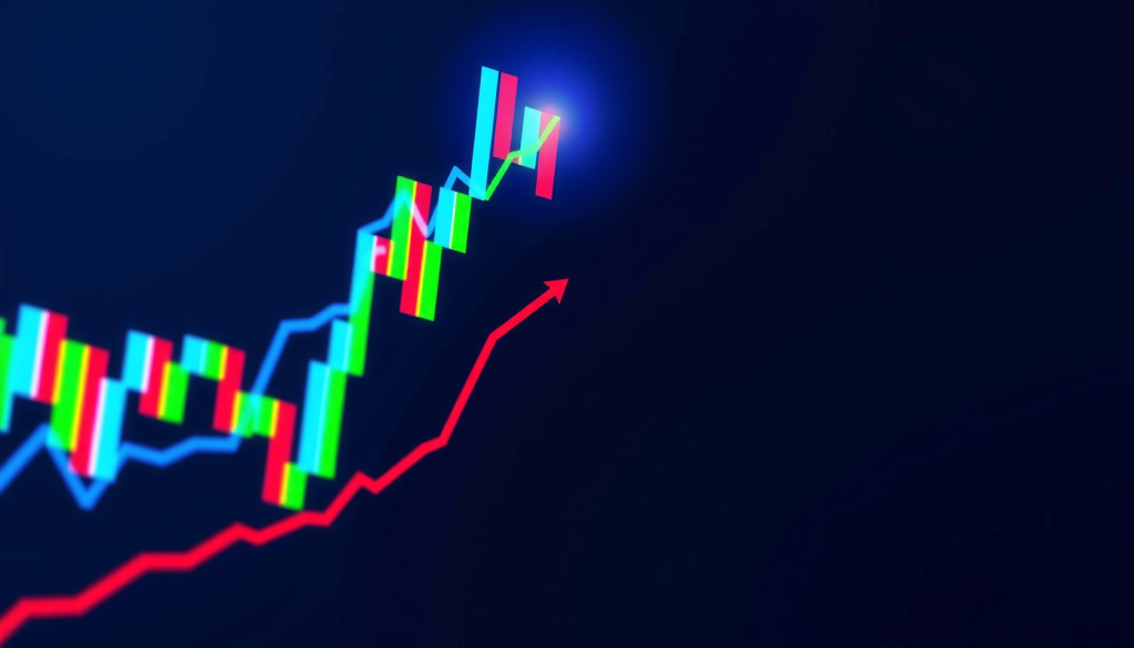 Aktienmarktgraph zeigt signifikanten Aufwärtstrend