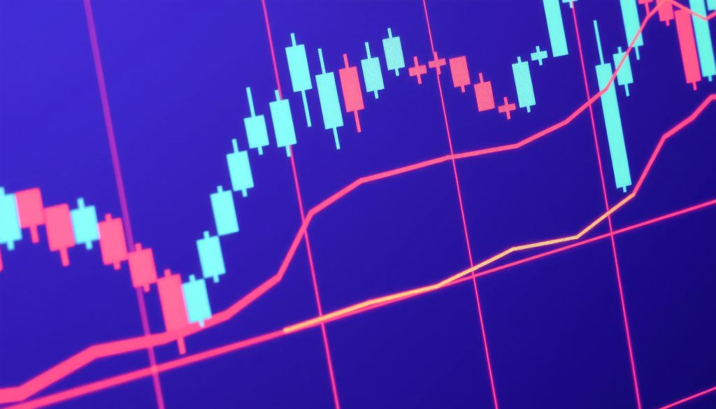 Digitaler Börsenchart mit Trends