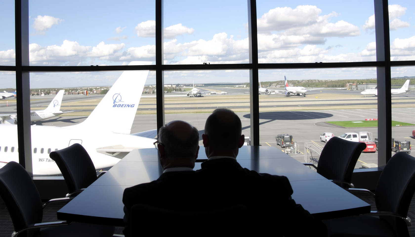 Boeing Sitzungssaal mit Stadtblick