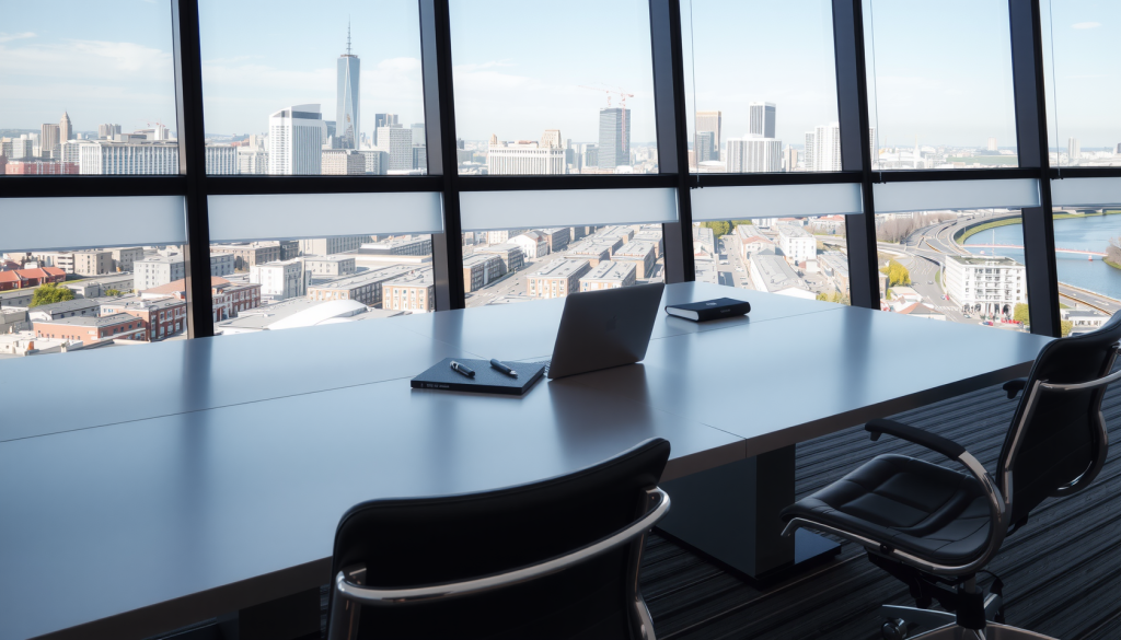 Modernes Büro mit Stadtblick