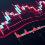 Balkendiagramme und Kerzencharts in digitaler Präsentation