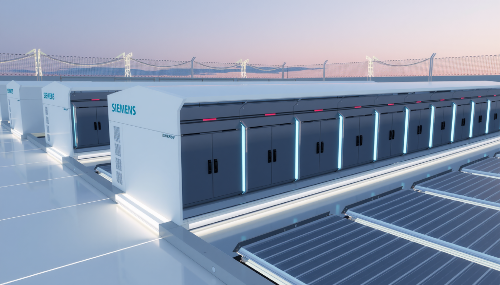 Futuristische Siemens Energy Energiespeicher