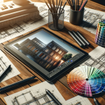 iPad Pro mit Apple Pencil und Designskizzen