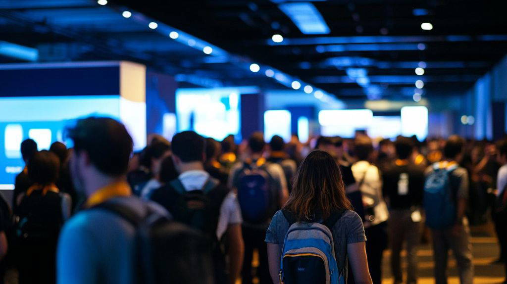 Atlassian-Stand bei Tech-Konferenz