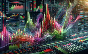 Kerzenchart auf Handelssoftware