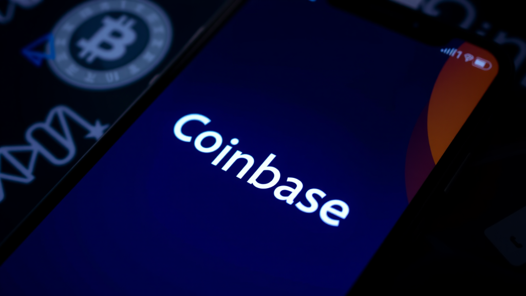 Digitale Geldbörse mit Coinbase-Logo