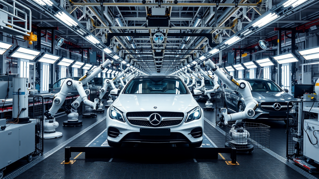 Automatisierte Mercedes-Benz-Fertigungslinie