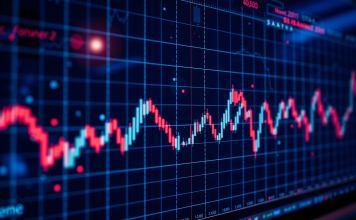 Abstrakte Darstellung eines Finanzdiagramms