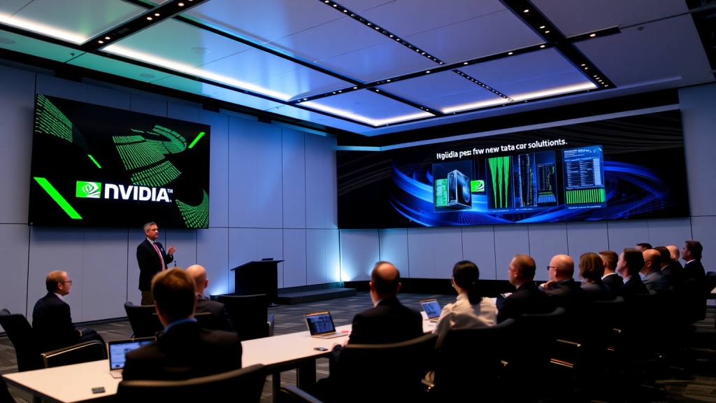 Präsentation von Nvidia-Datenzentrums-Lösungen im Konferenzraum