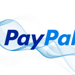 Fließende Linien und Diagramme formen PayPal-Logo