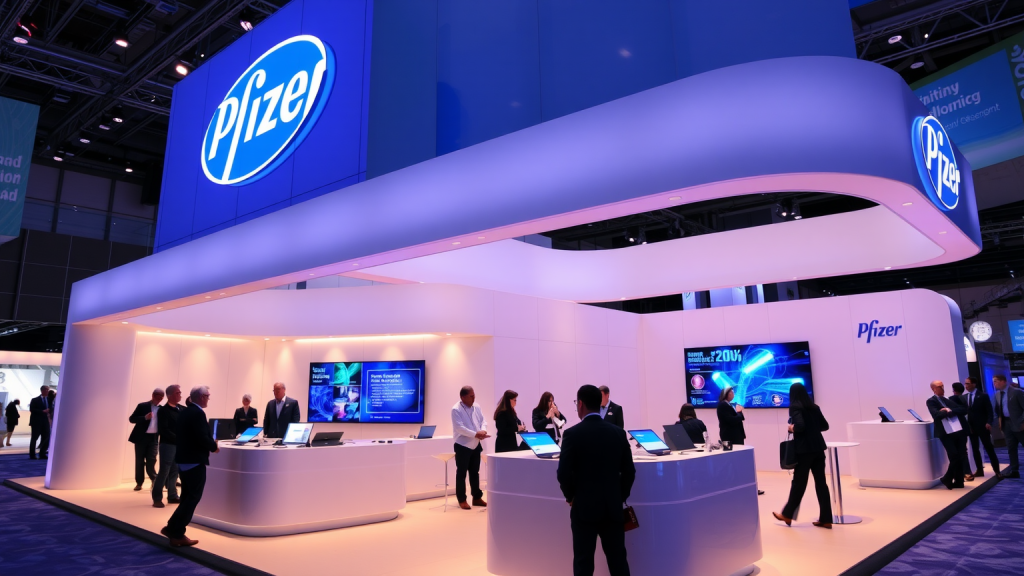 Pfizer-Stand auf Biotech-Konferenz