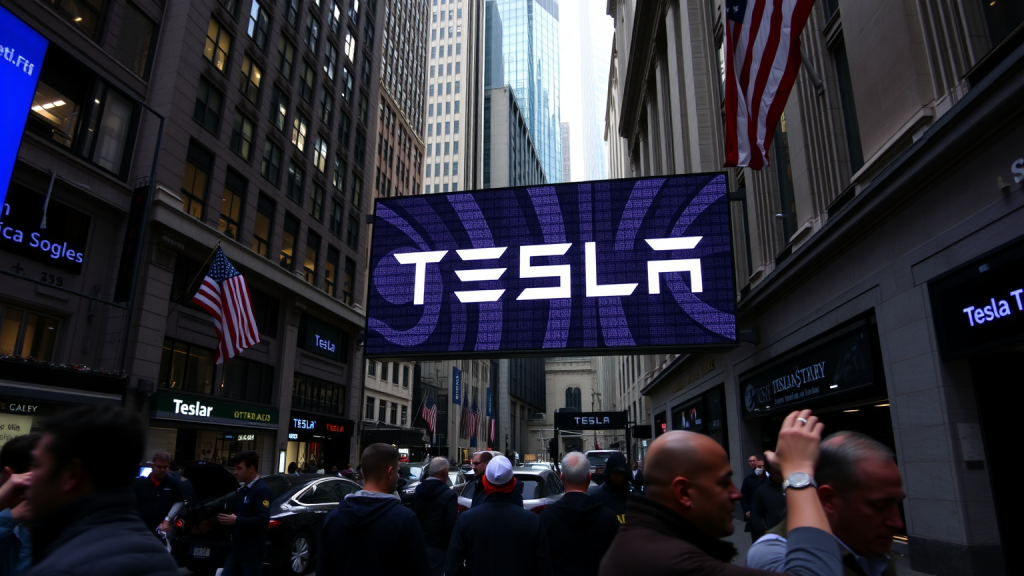 Tesla-Aktienkurs auf Wall Street