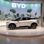 BYD-Ausstellungsraum mit neuem Solarfahrzeug