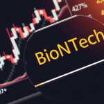 Nahaufnahme BioNTech-Aktienindex im Anstieg