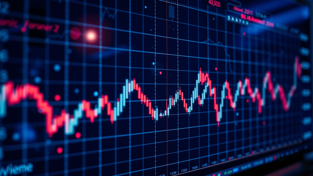 Abstrakte Darstellung eines Finanzdiagramms