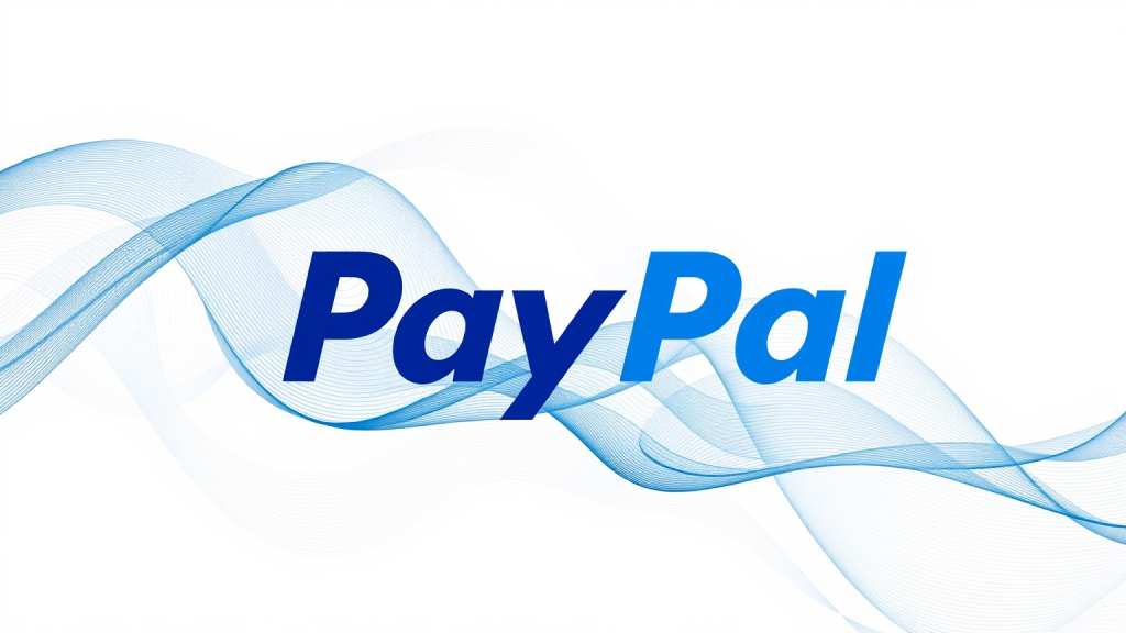 Fließende Linien und Diagramme formen PayPal-Logo