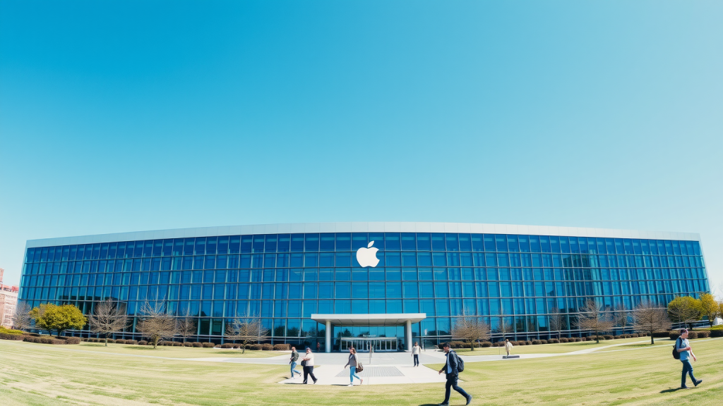 Panoramablick auf das Apple-Hauptquartier