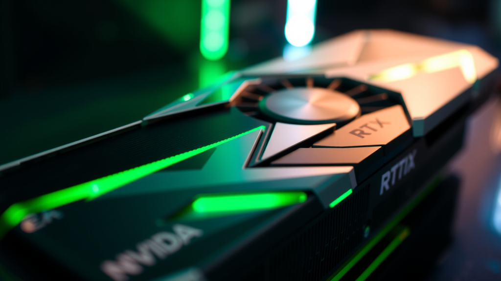 Nahaufnahme der neuesten Nvidia-RTX-Grafikkarte