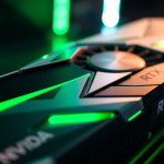 Nahaufnahme der neuesten Nvidia-RTX-Grafikkarte