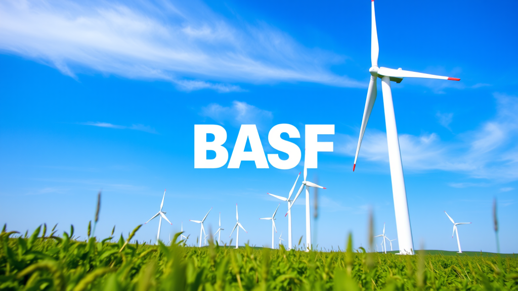 BASF-Windpark bei Sonnenschein