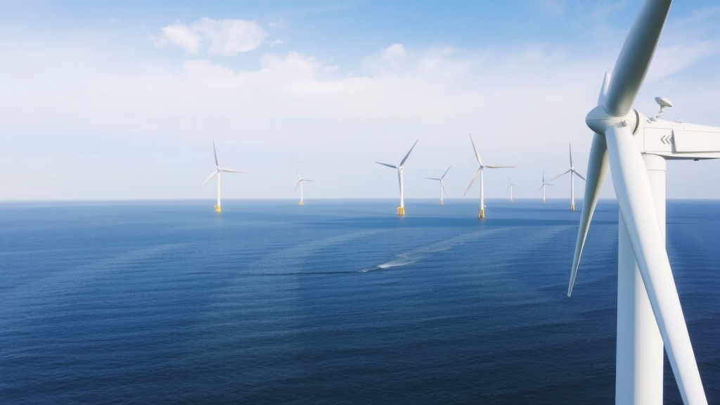 Offshore Windturbinen im Meer