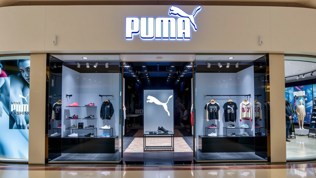 Elegante Puma-Boutique im Einkaufszentrum